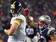 Steelers tight end Jesse James (81) runs with the ball