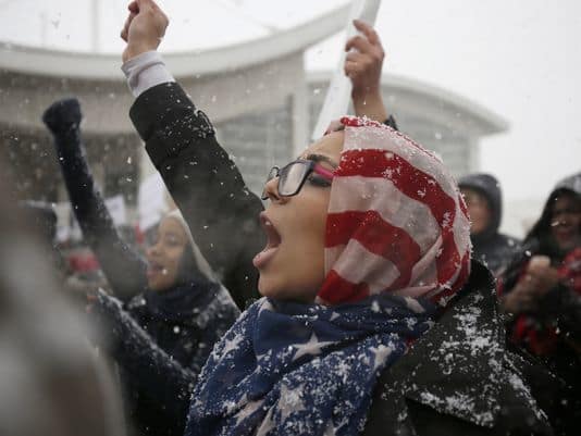 USP NEWS: REFUGEE PROTESTS USA MI