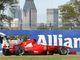 Fernando Alonso pilots his Ferrari on the Circuit Gilles