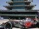 Fernando Alonso passes the famed pagoda at Indianapolis