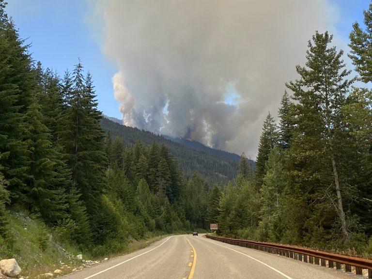 Portion of Washington's North Cascades Highway closes as crews battle wildfires