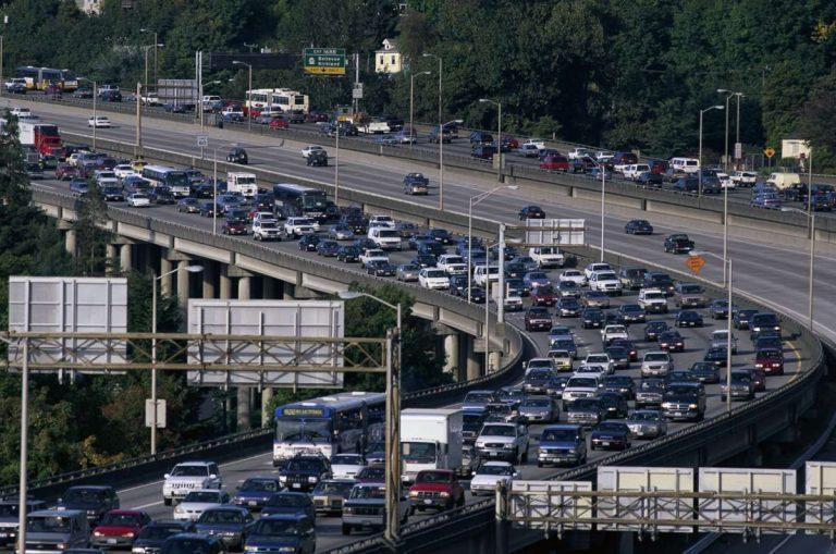 Seattle drivers spent more time in traffic this year than they did in 2020, but far less than before COVID