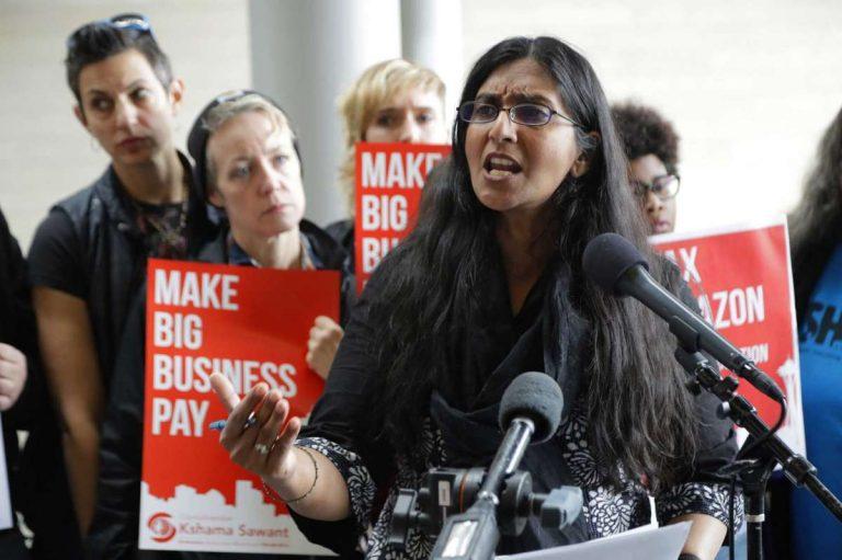 Kshama Sawant, Seattle's socialist city council member, is behind in early recall election results