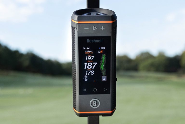 Bushnell’s new Bluetooth speaker has a touchscreen and golf caddy ambitions