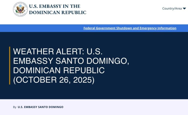 U.S. Embassy in the Dominican Republic Issues Weather Alert Warning Americans