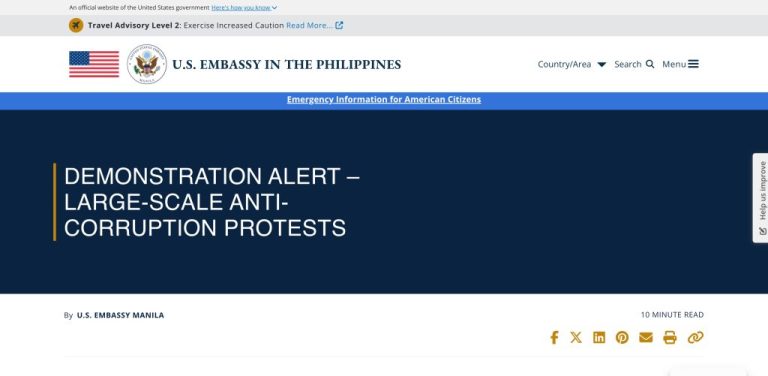 Mass Protests And Arrests In This Asian Destination Prompt U.S. Embassy Travel Alert