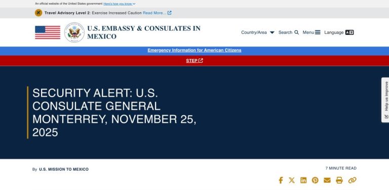 U.S. Consulate Issues Travel Warning for This Big Mexican City