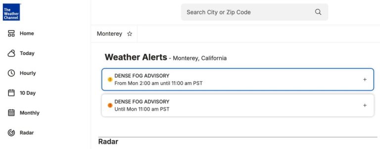 Big Sur to Bay Area Dense Fog Advisory Puts Drivers on Alert