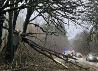 Debris flow closes eastbound I-90, traps 3 cars