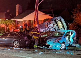 ‘Heavily intoxicated’ driver had to be cut from car, severed power pole, Seattle police say