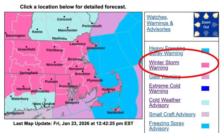 Massachusetts Braces for Heavy Snowfall as Statewide Snowstorm Warning Issued