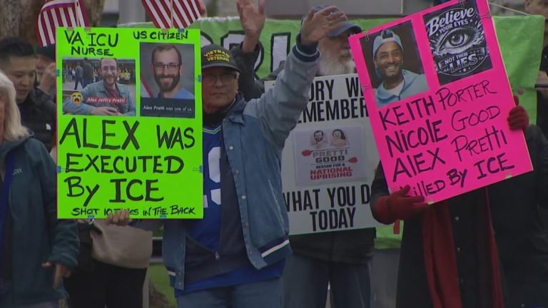 Rally on Seattle’s Beacon Hill honors Minnesota nurse killed by federal agents