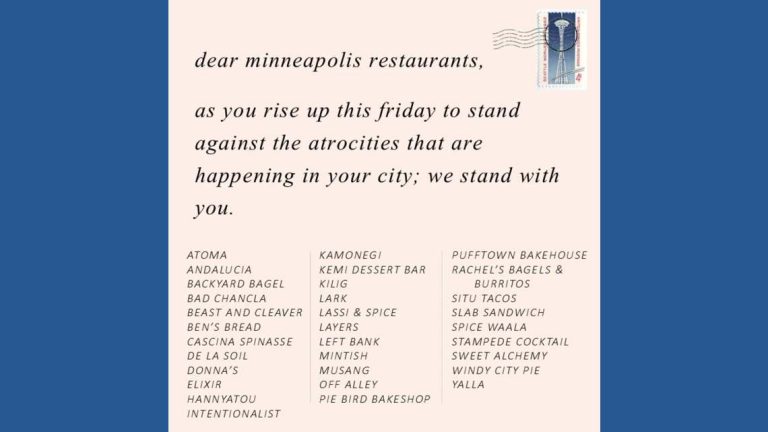Seattle restaurants raise funds for Minneapolis businesses amid fallout from ICE operations