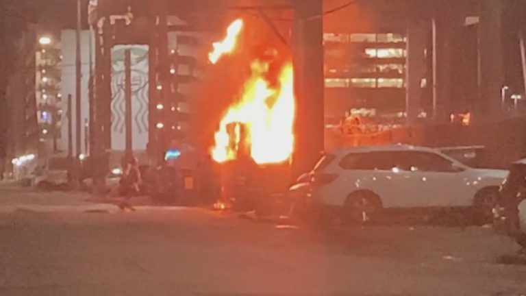 RV fire extinguished in SoDo, injuring 1