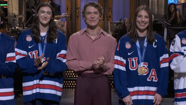 Connor Storrie Honors Women’s USA Hockey Team After Olympics in ‘SNL’ Monologue