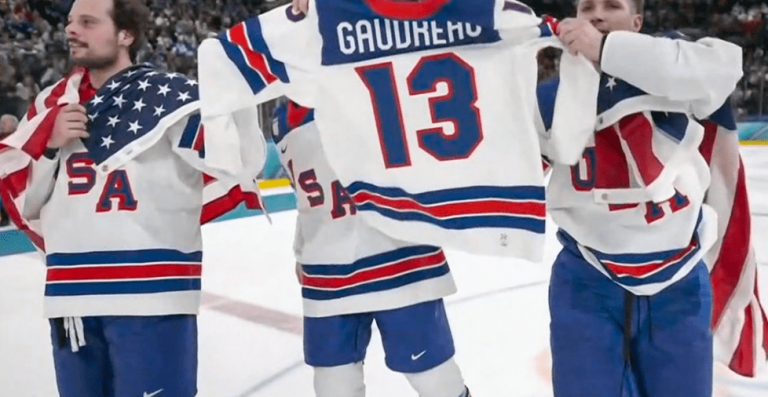 Johnny Gaudreau given emotional tribute by Team USA after Olympic gold win