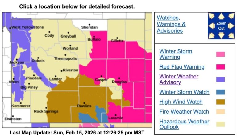 Urgent Winter Message Issued for 5 Wyoming Counties