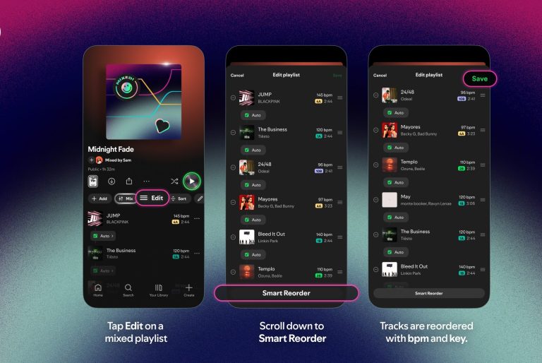 Spotify’s Smart Reorder treats your playlists like a DJ set