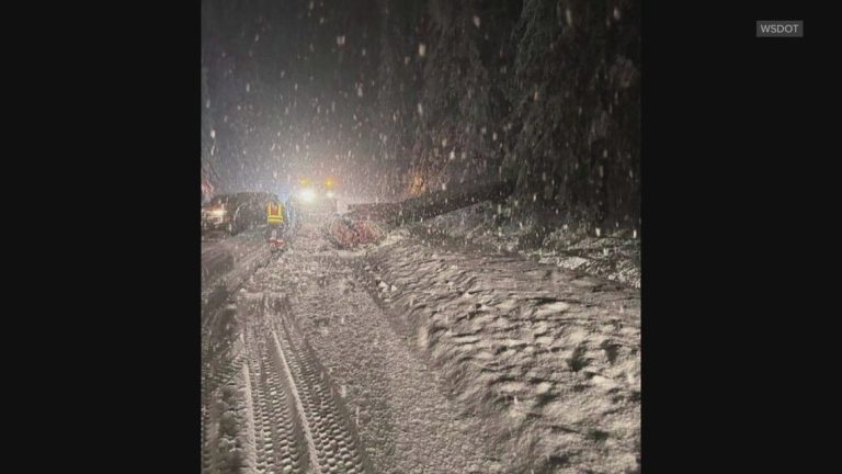 Highway 410 closure causes miles of backups as skiers try to get to Crystal Mountain