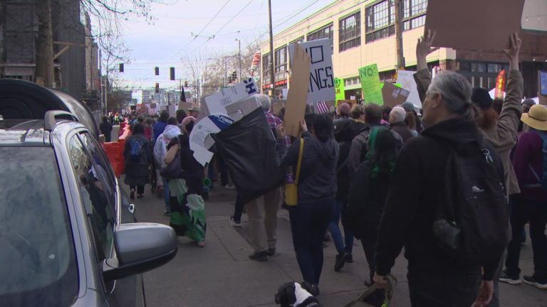 Seattle police estimate at least 75K ‘No Kings’ protesters marched through downtown Seattle