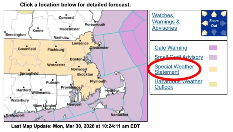 Elevated Fire Weather Risk Warning Issued Across Massachusetts