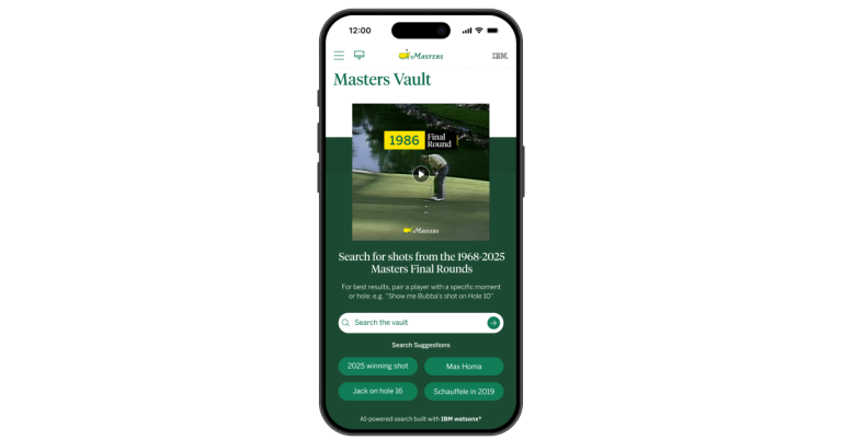 IBM announces new AI Enabled Digital Experiences for 90th Masters Tournament