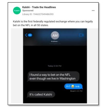 State sues Kalshi over online bets, says internet gambling is banned in Washington