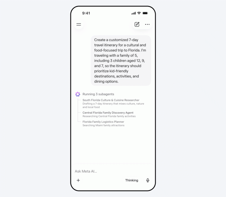 Meta’s Muse Spark model brings reasoning capabilities to the Meta AI app