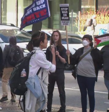 Protest gathers at Seattle City Hall, Federal Building over Iran tensions