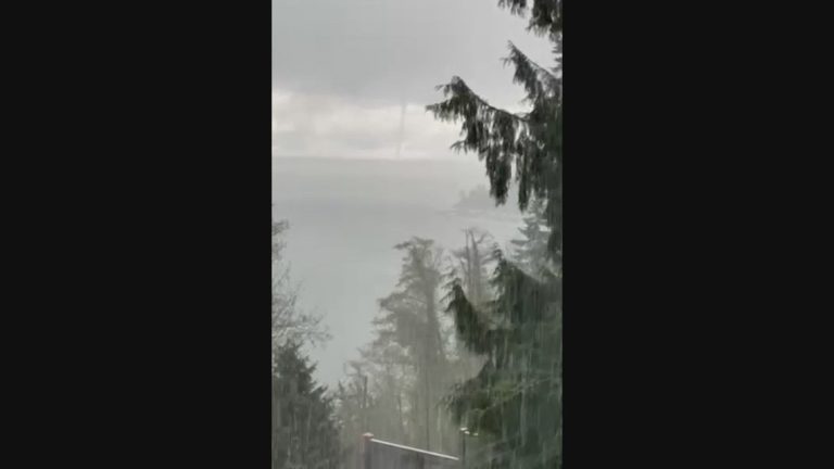 Waterspout spotted off Bainbridge Island during thunderstorms