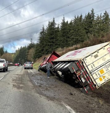Truck carrying 80,000 pounds of potatoes crashes on SR 18