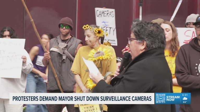 Protesters demand Mayor Wilson shut down Seattle’s surveillance camera network during City Hall rally