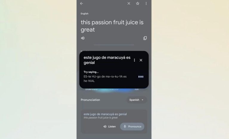 Google Translate uses AI to help you practice pronunciation