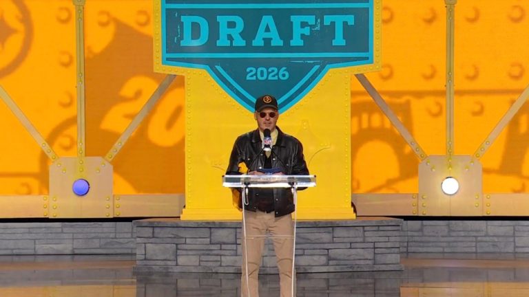 Michael Keaton Returns to Hometown Pittsburgh to Announce Steelers’ NFL Draft Pick